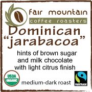 Fresh roasted fair trade organic coffee